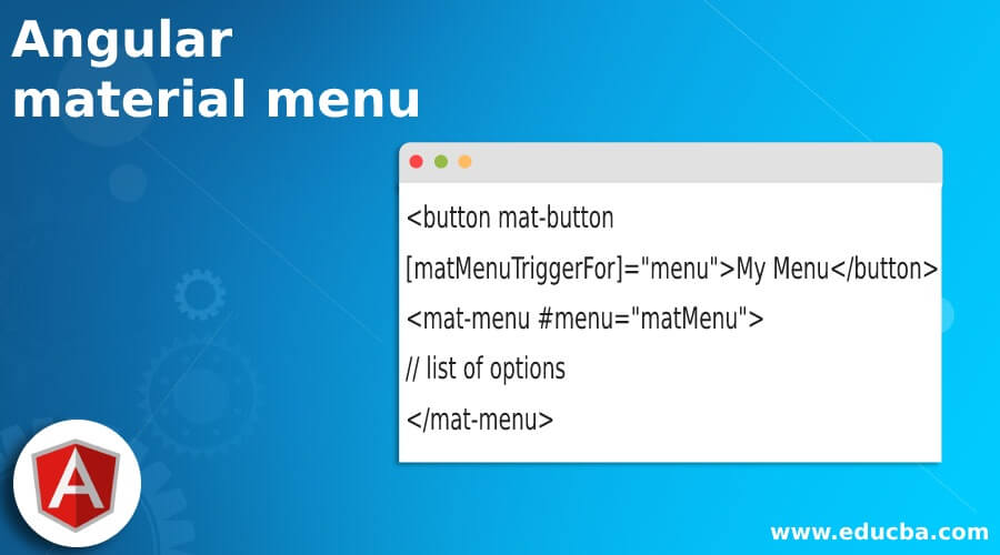 Angular material menu