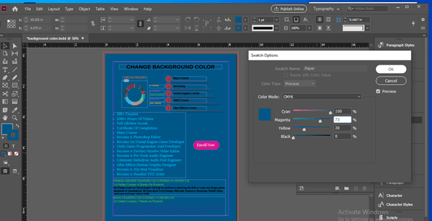 InDesign Background Color | How to create and use Background color?
