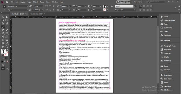 InDesign columns output 13