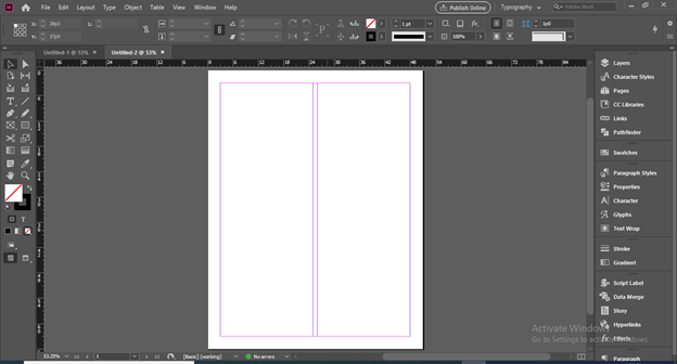 InDesign columns output 5