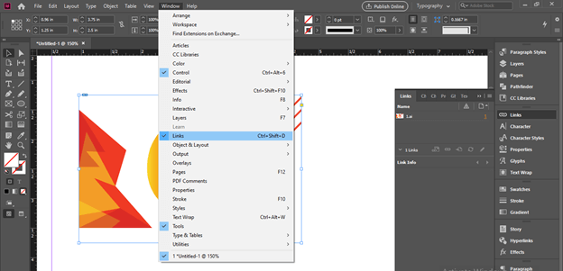 InDesign embed images output 8