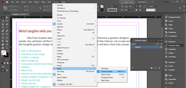 InDesign highlight text output 17