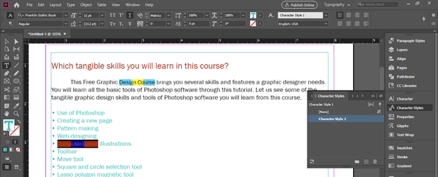 InDesign highlight text output 31