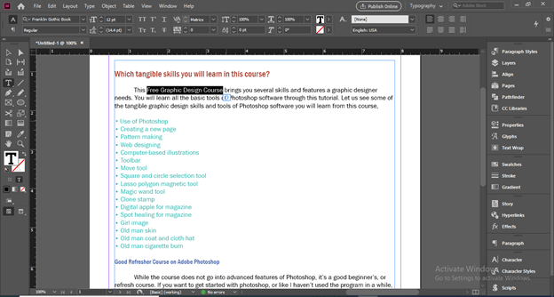 InDesign highlight text output 4