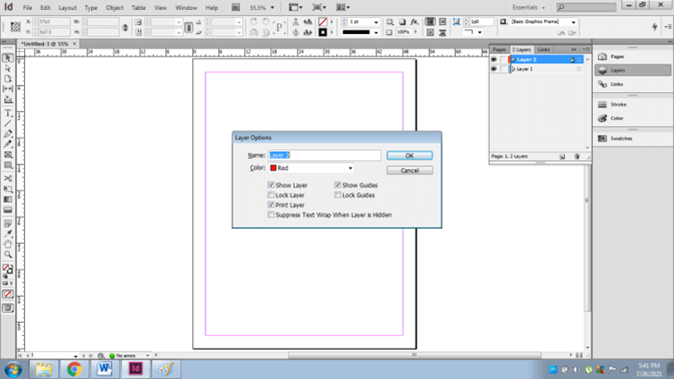 InDesign layers output 5