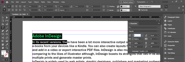InDesign line spacing output 12