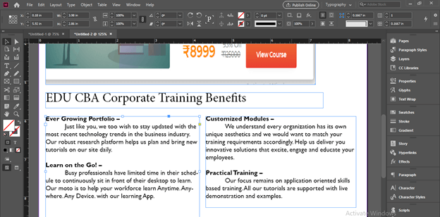 InDesign margins output 9