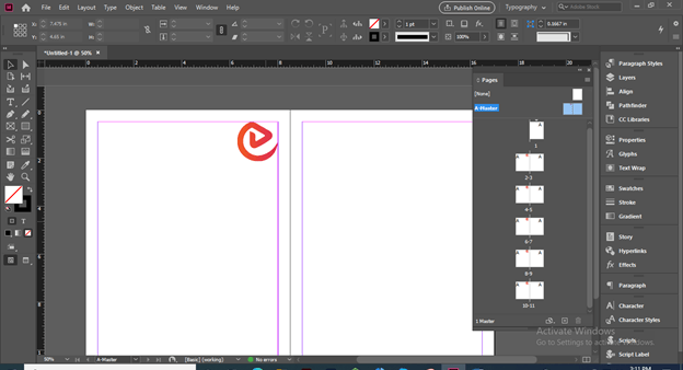InDesign master pages output 10