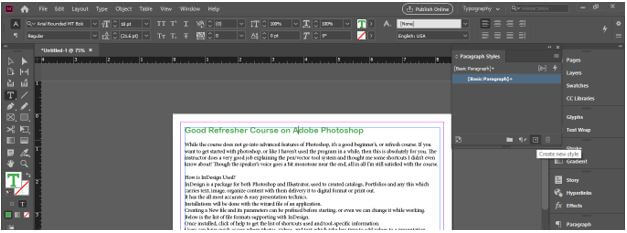 InDesign paragraph styles Output 14
