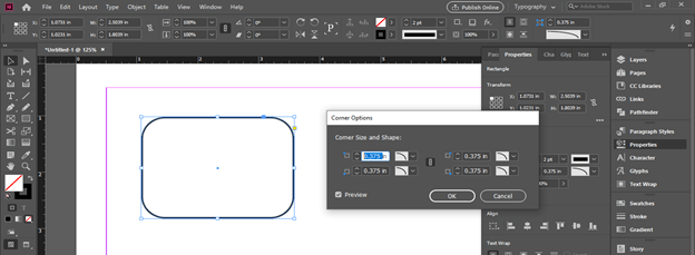 InDesign rounded corners output 14