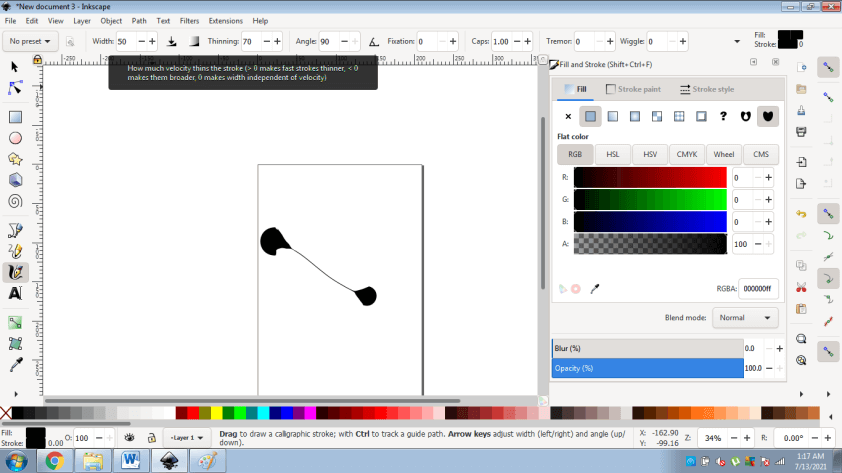Inkscape brushes output 7