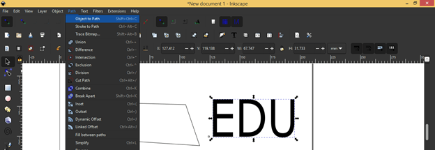 Inkscape extensions output 7