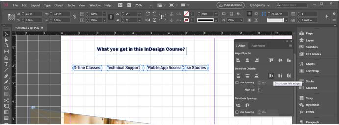 Distribute left edges option output 29