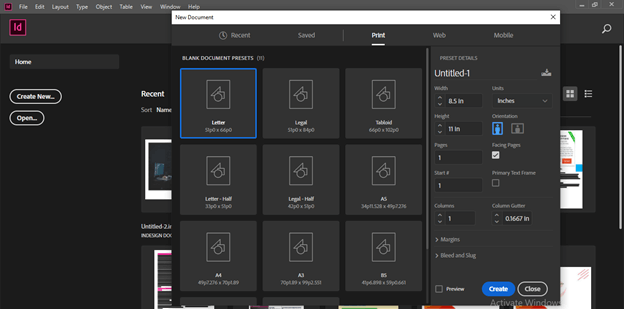 InDesign change page size output 1