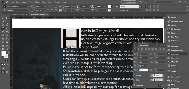 InDesign drop cap output 10