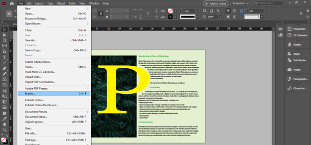 InDesign export to word output 7