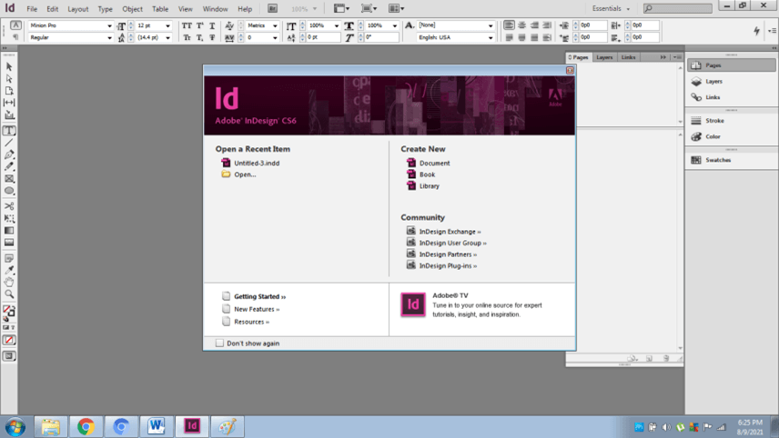 InDesign grid template output 1