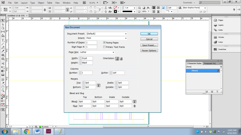 InDesign grid template output 2