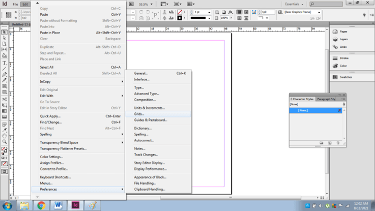 InDesign grid template output 3