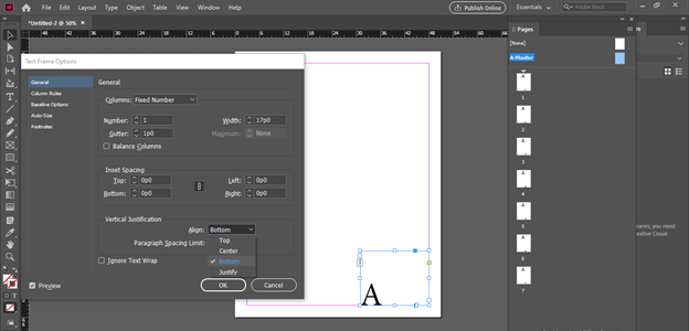 InDesign how to add page numbers output 11