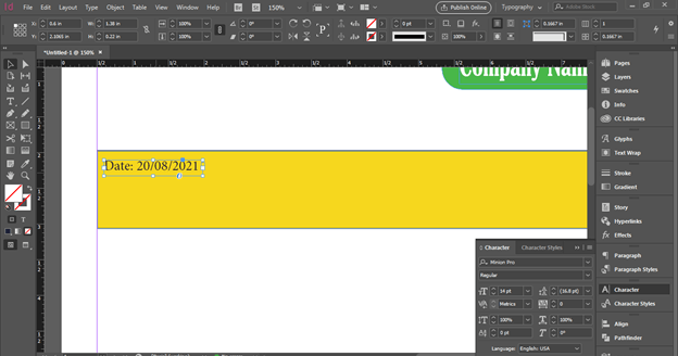 InDesign invoice template output 11