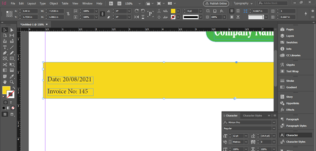 InDesign invoice template output 13