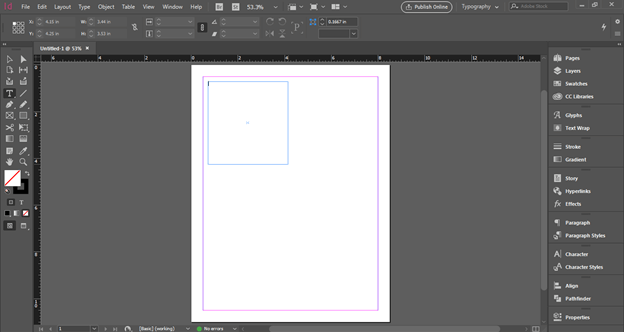 InDesign link text boxes output 1