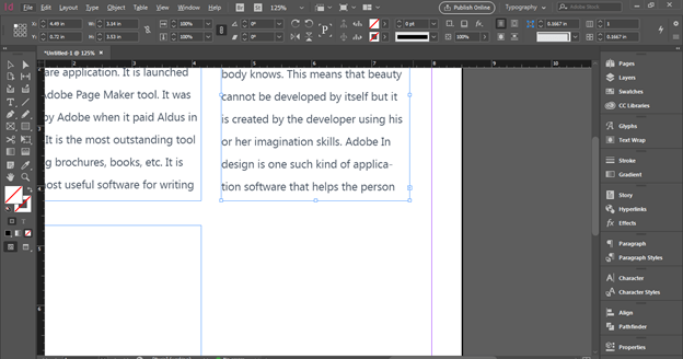 InDesign link text boxes output 11