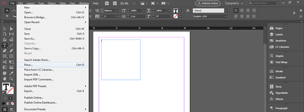 InDesign link text boxes output 2