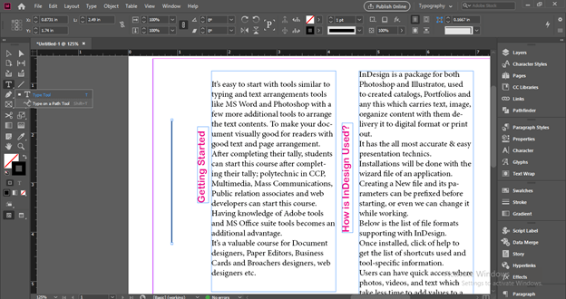 InDesign vertical text output 10