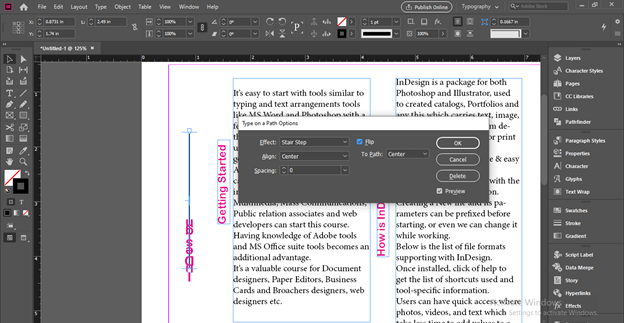 InDesign vertical text output 18