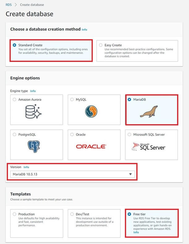 MariaDB AWS output 5