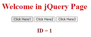 jquery get id of clicked element output 3