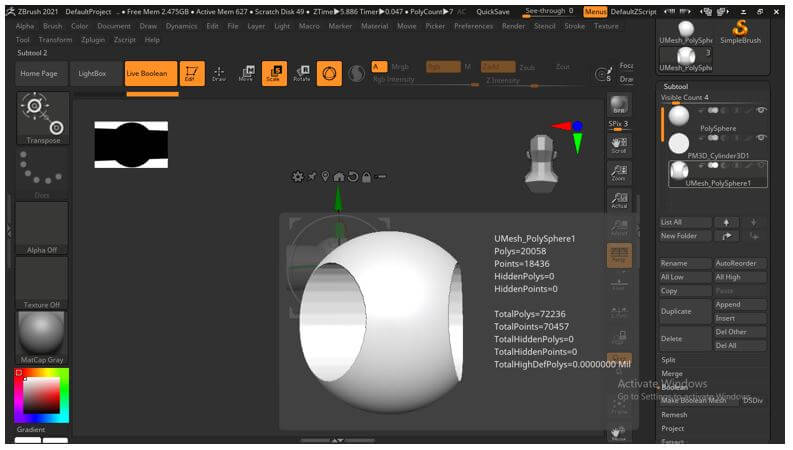 subtool section