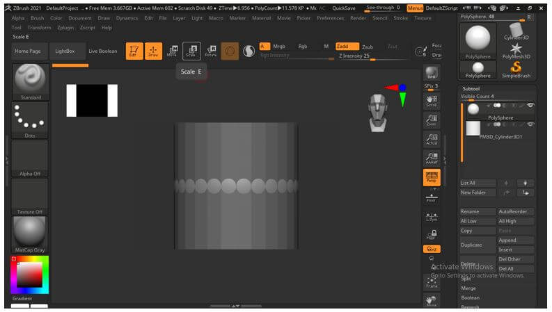 how to accept boolean zbrush