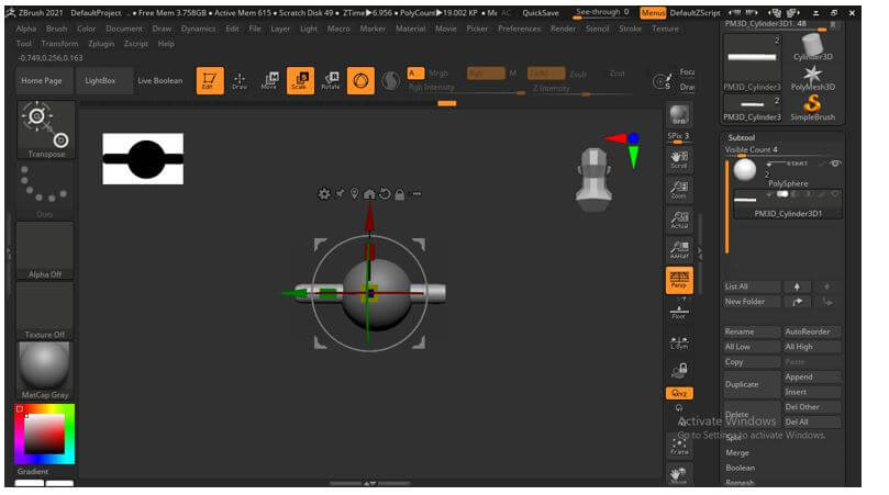 ZBrush Boolean 7