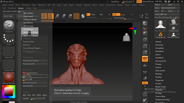 zbrush prepare model for 3d printing