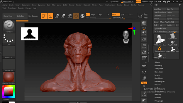 3d zbrush x-files