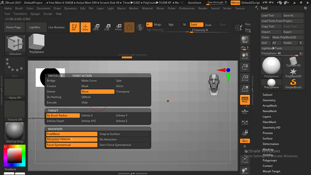 q modler menu too high zbrush