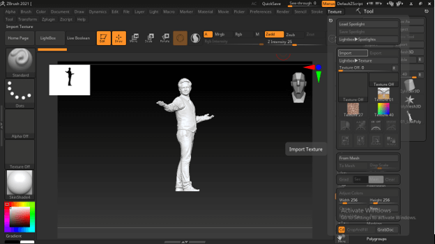 zbrush core importing textures