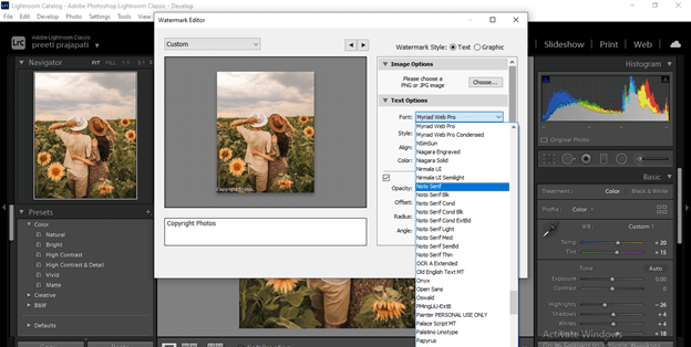 lightroom watermark output 5