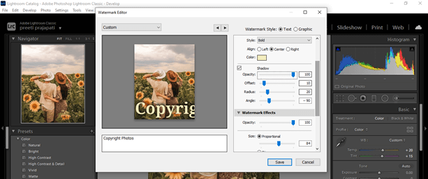 lightroom watermark output 9