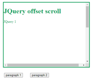 jQuery offset scroll | How to use jQuery offset scroll with Examples?