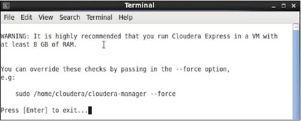 Cloudera Quickstart VM output 4