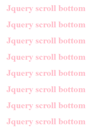 jQuery scroll bottom