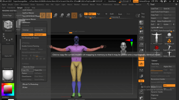 what is uv map border in zbrush