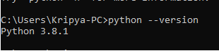 Install python version