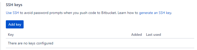 Bitbucket Add SSH Output 2