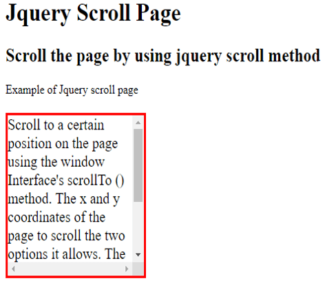 jQuery scroll page 1