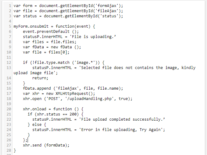 jQuery Ajax File Upload output 2